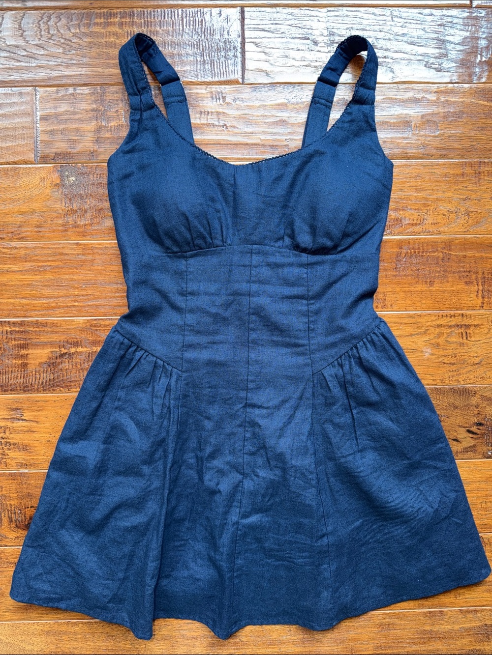 Abercrombie & Fitch Women's Dylan Bra-Free Linen-Blend Mini Dress, Small